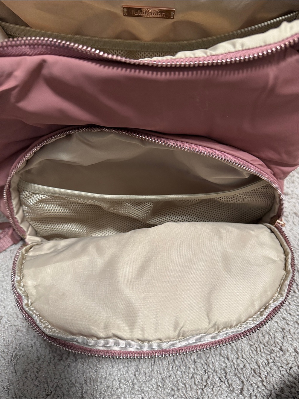 Lululemon Dusty Rose Backpack Set with Pouch and Changing Pad - Picture 4 of 10